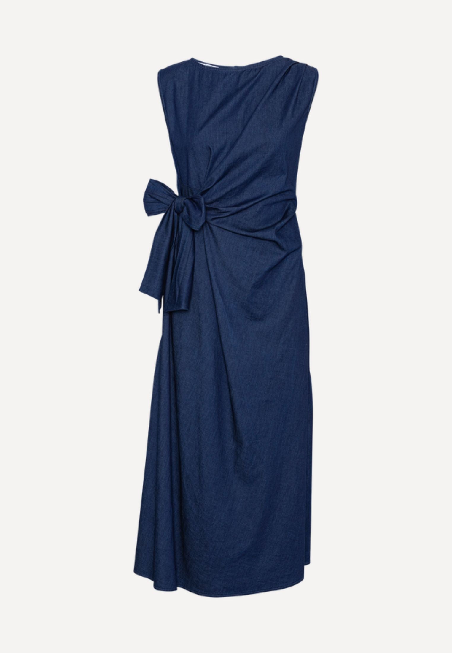 Stella Chambray kjole - Dark Blue