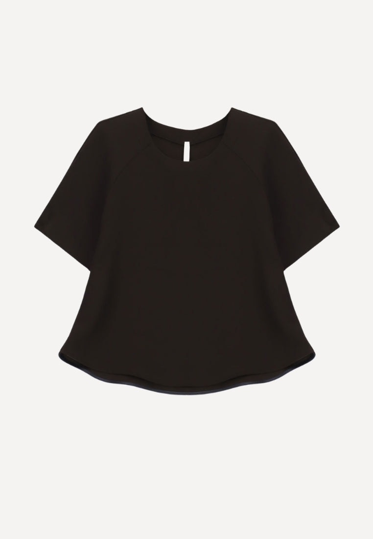TU44MHX bluse - Dark coffee