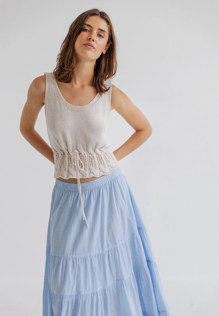 Vaka top - Chalk