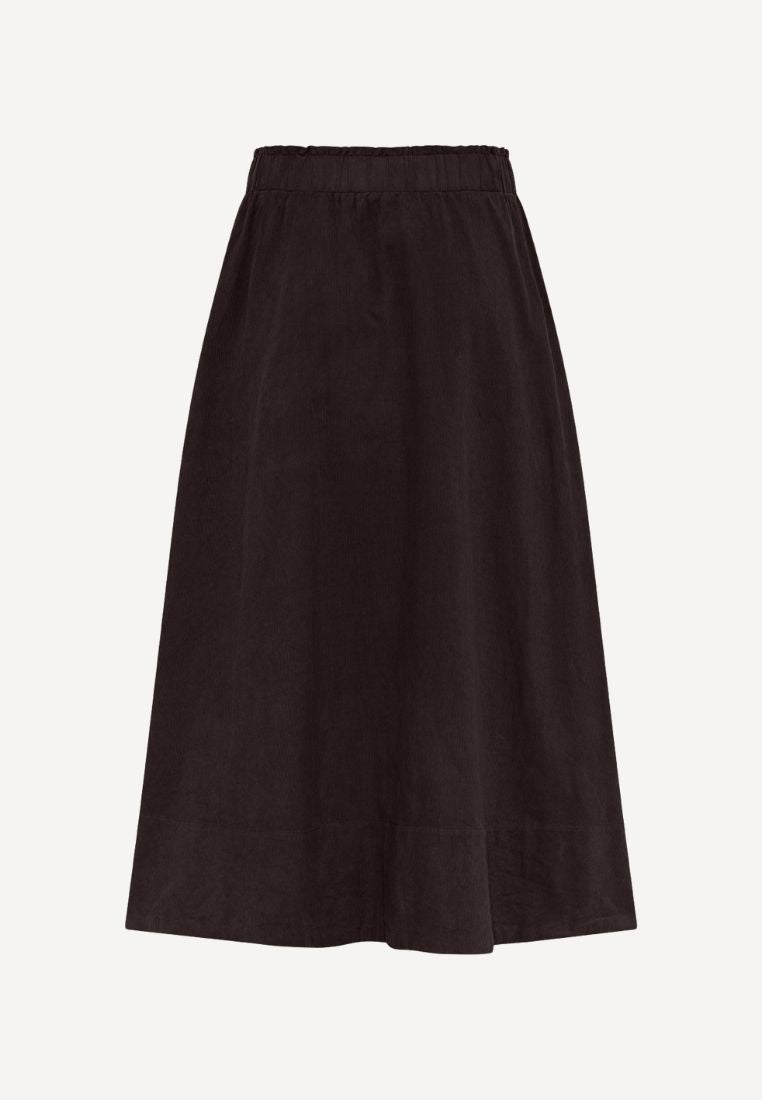 Vilma fløjl nederdel - Dark Brown