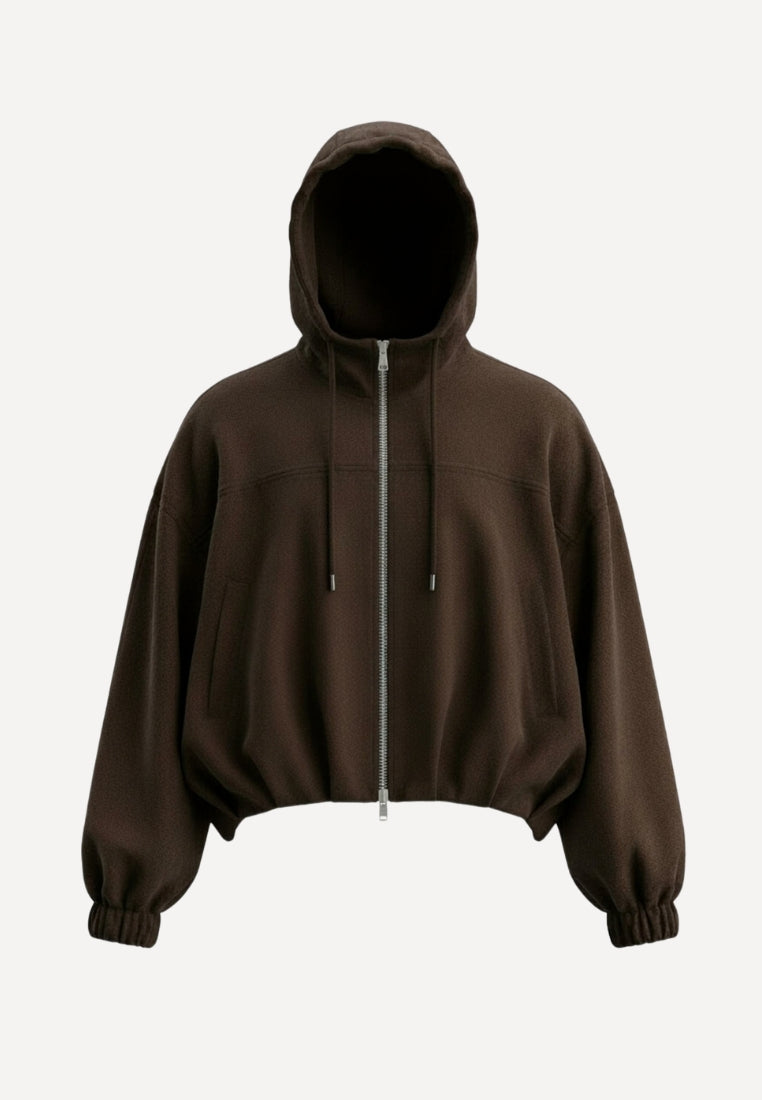 WBLFlora Hooded jakke - Dark Brown