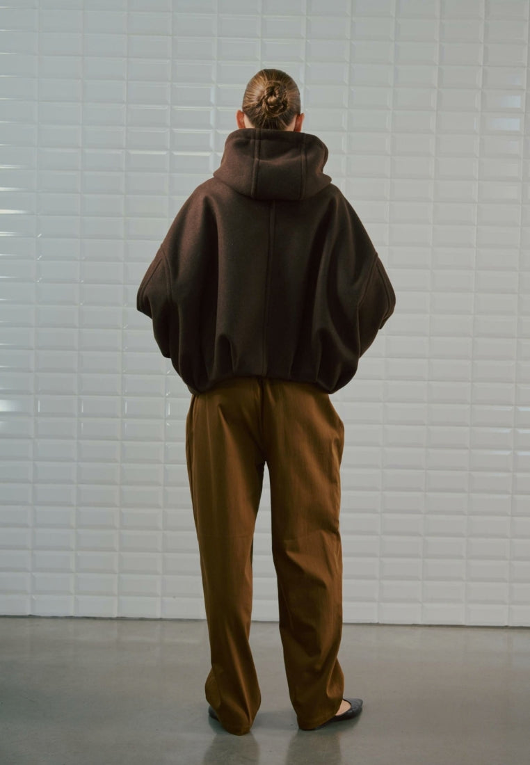 WBLFlora Hooded jakke - Dark Brown