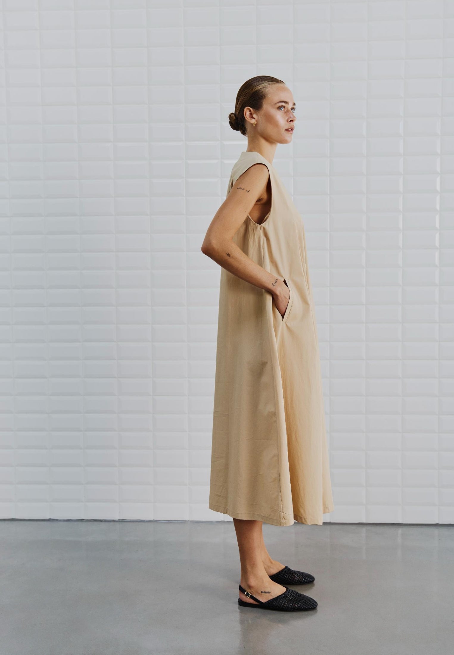 WBLagneta Midi kjole - Beige Yellow