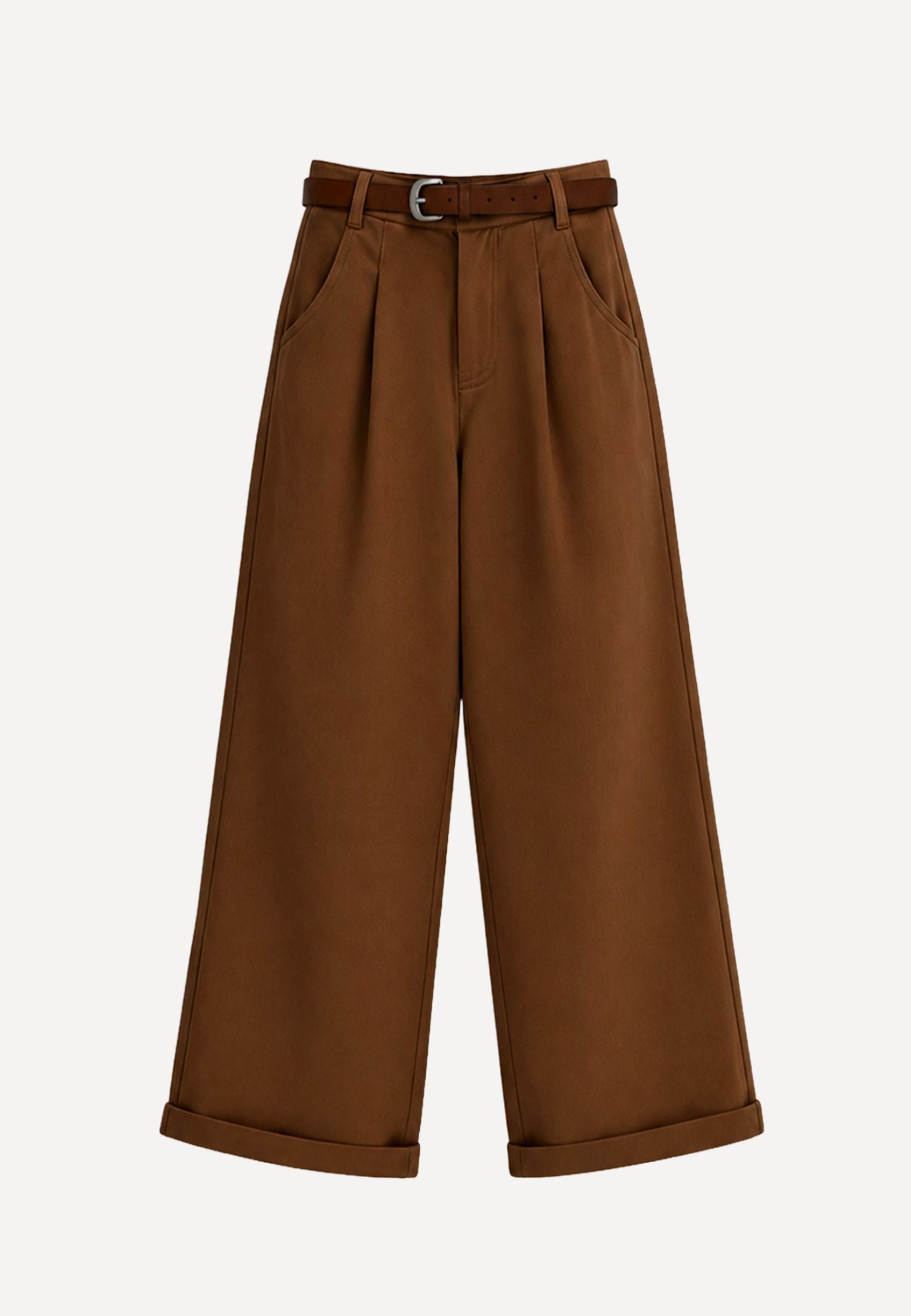 WBLsteffi Hw Wide Pant - Dark Camel