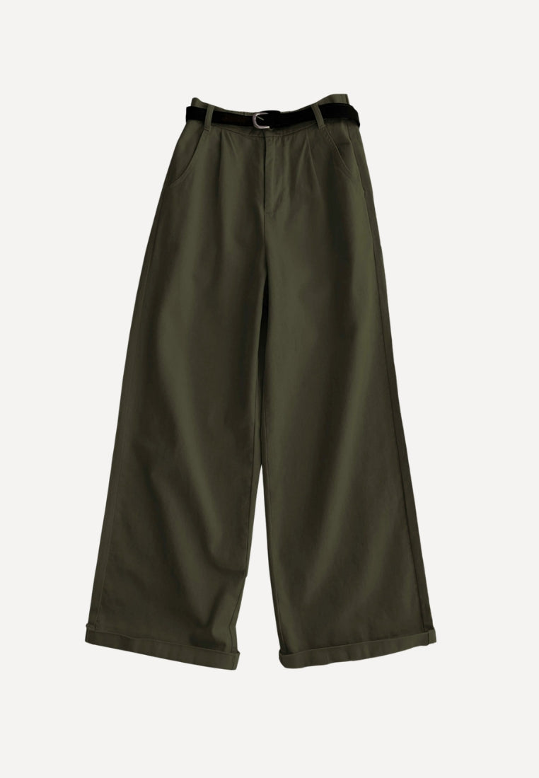 WBLSteffi HW Wide bukser - Midnight Green