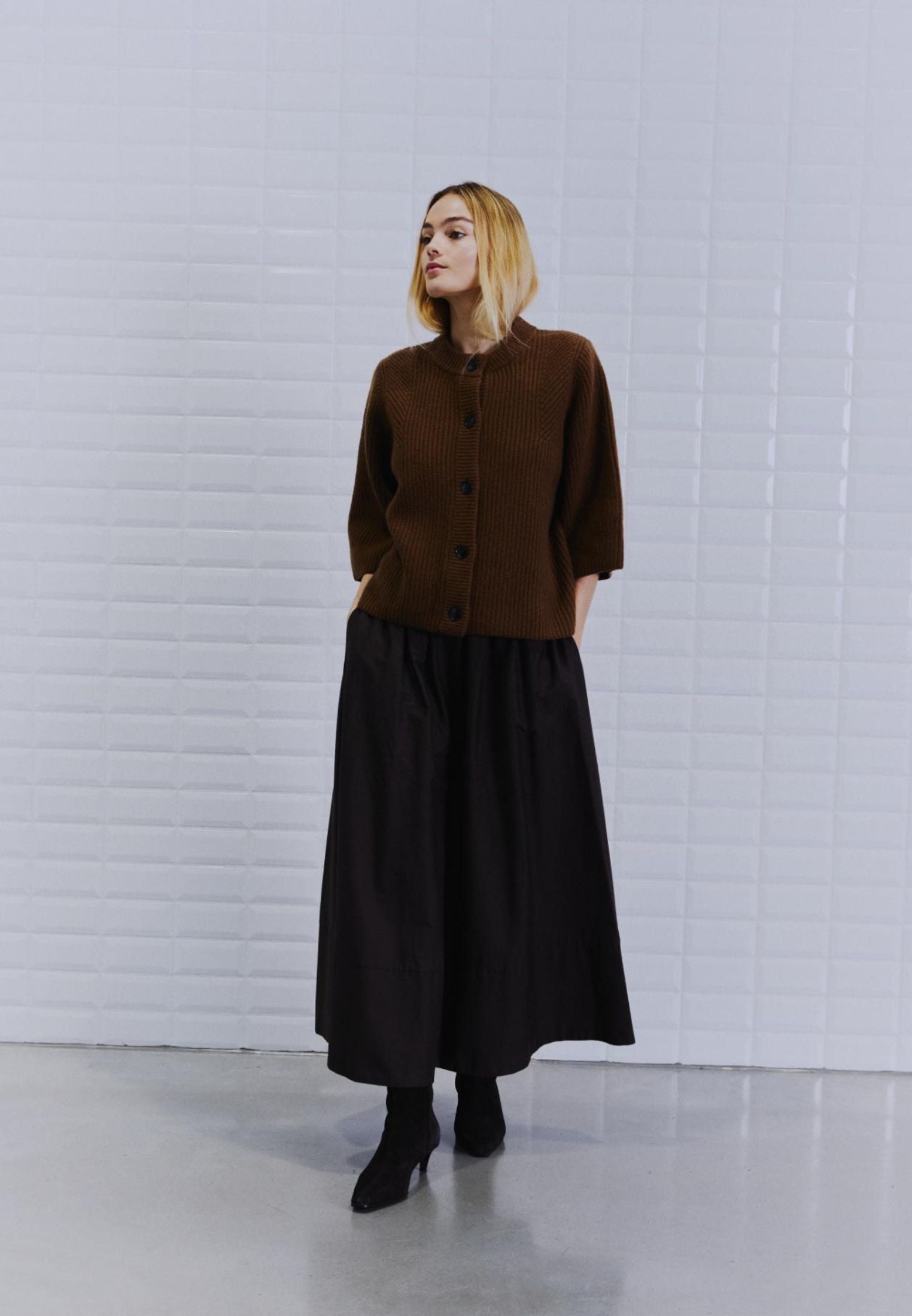 WBLvivianna Hs Sleeve Cardigan - Camel
