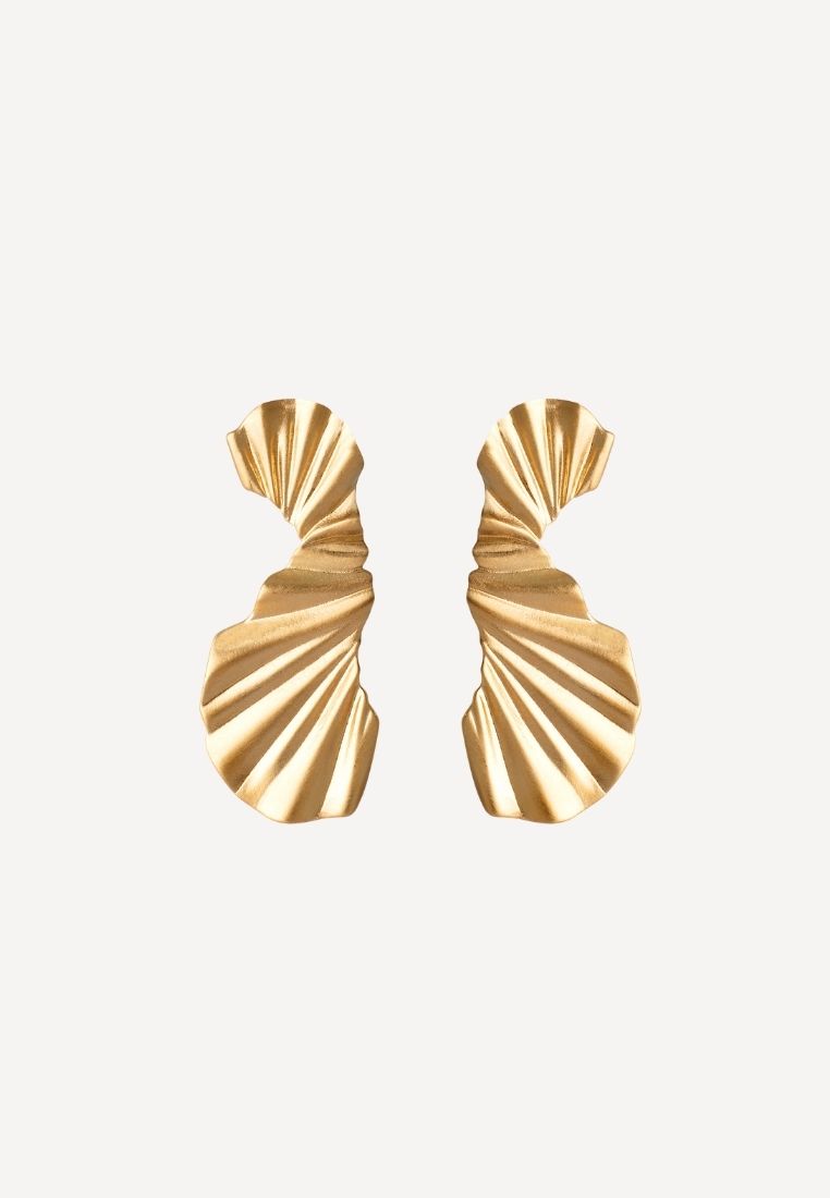 Wave big ørering - Gold
