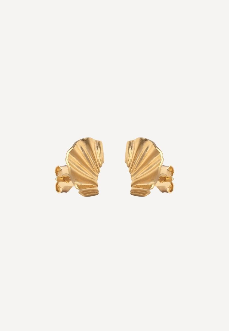 Wave mini ørering - Gold