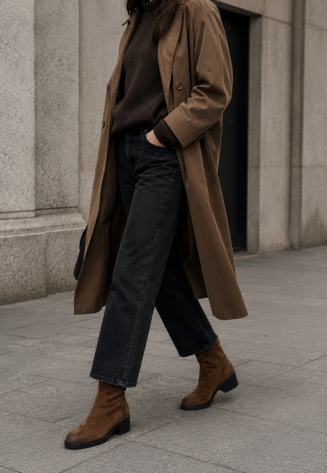 Arden støvle - Suede Cognac