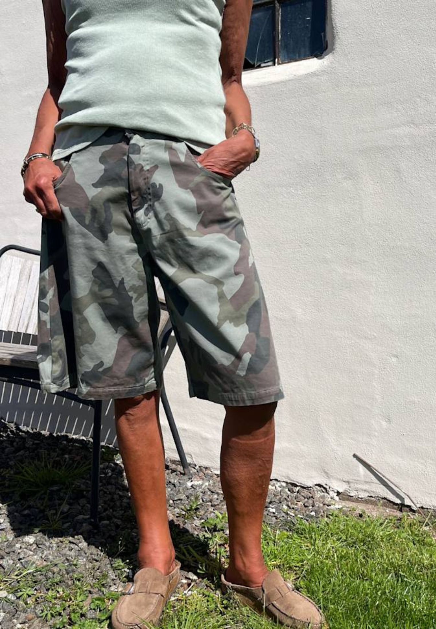 Crush shorts - Beige Camo