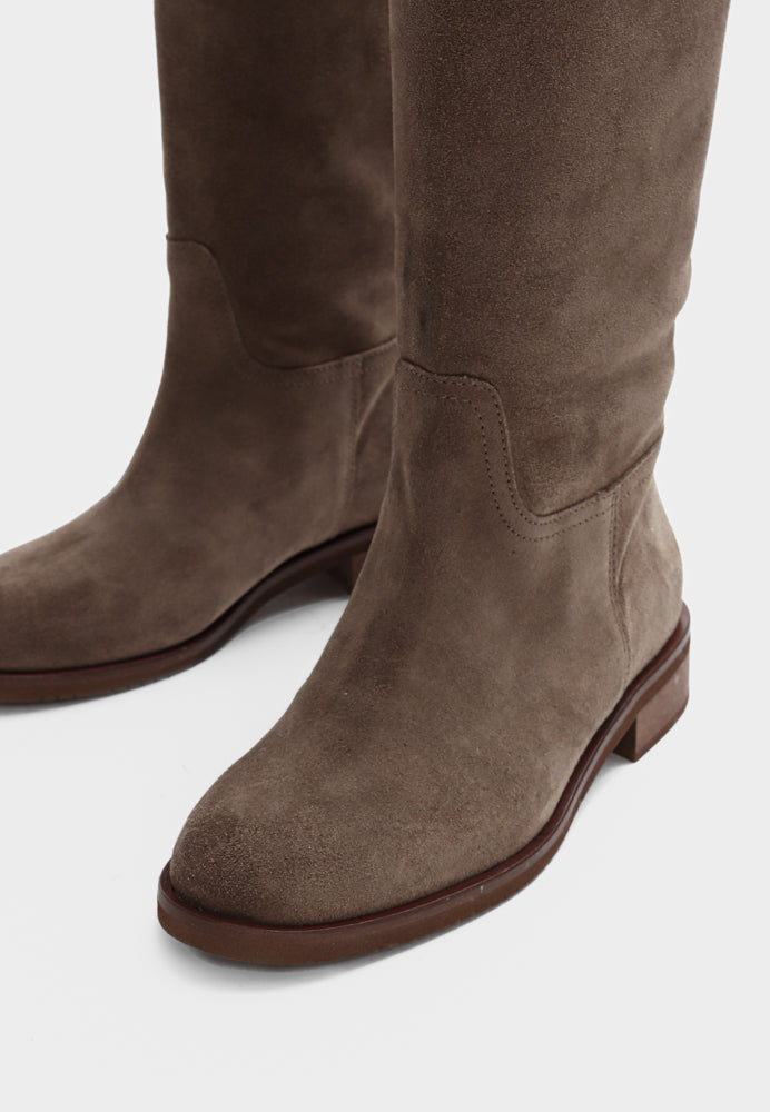 Etta støvle - Suede Taupe