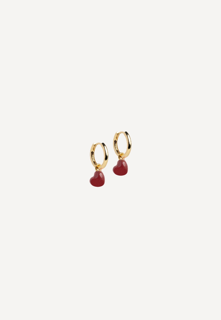 Grand amore hoops øreringe - Bordeaux
