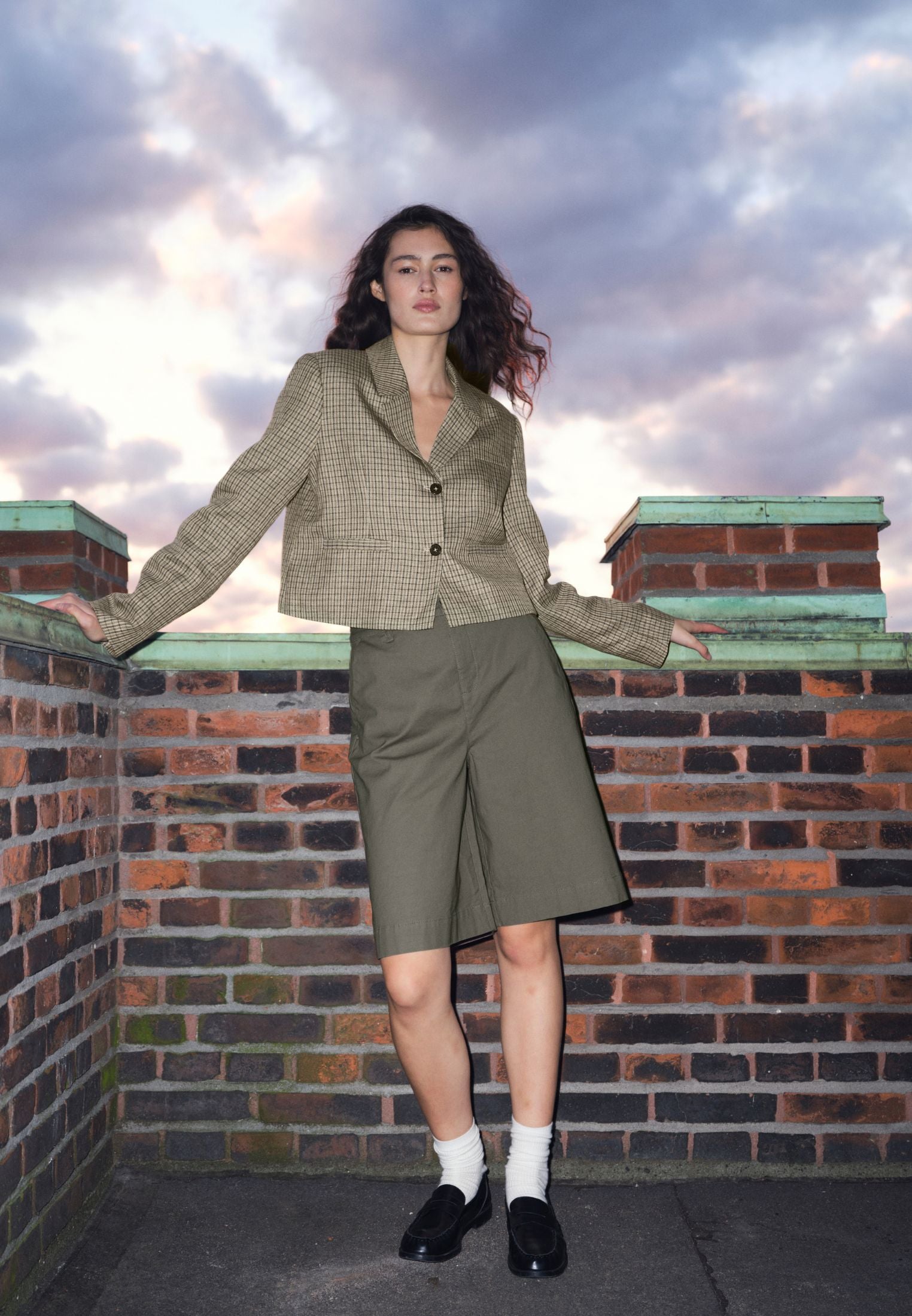 Katee Wide shorts - Olive