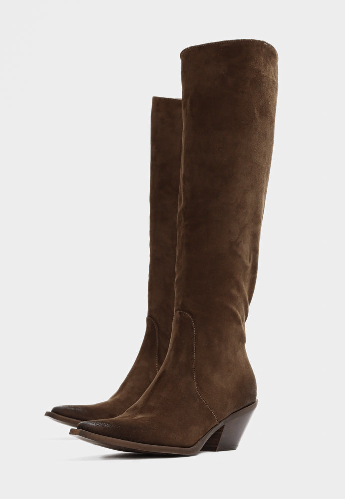 Josie støvle - Suede Wood