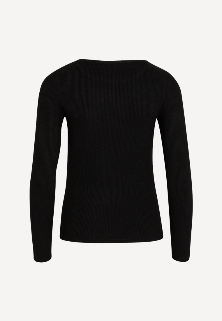 Lisa langærmet bluse - Black
