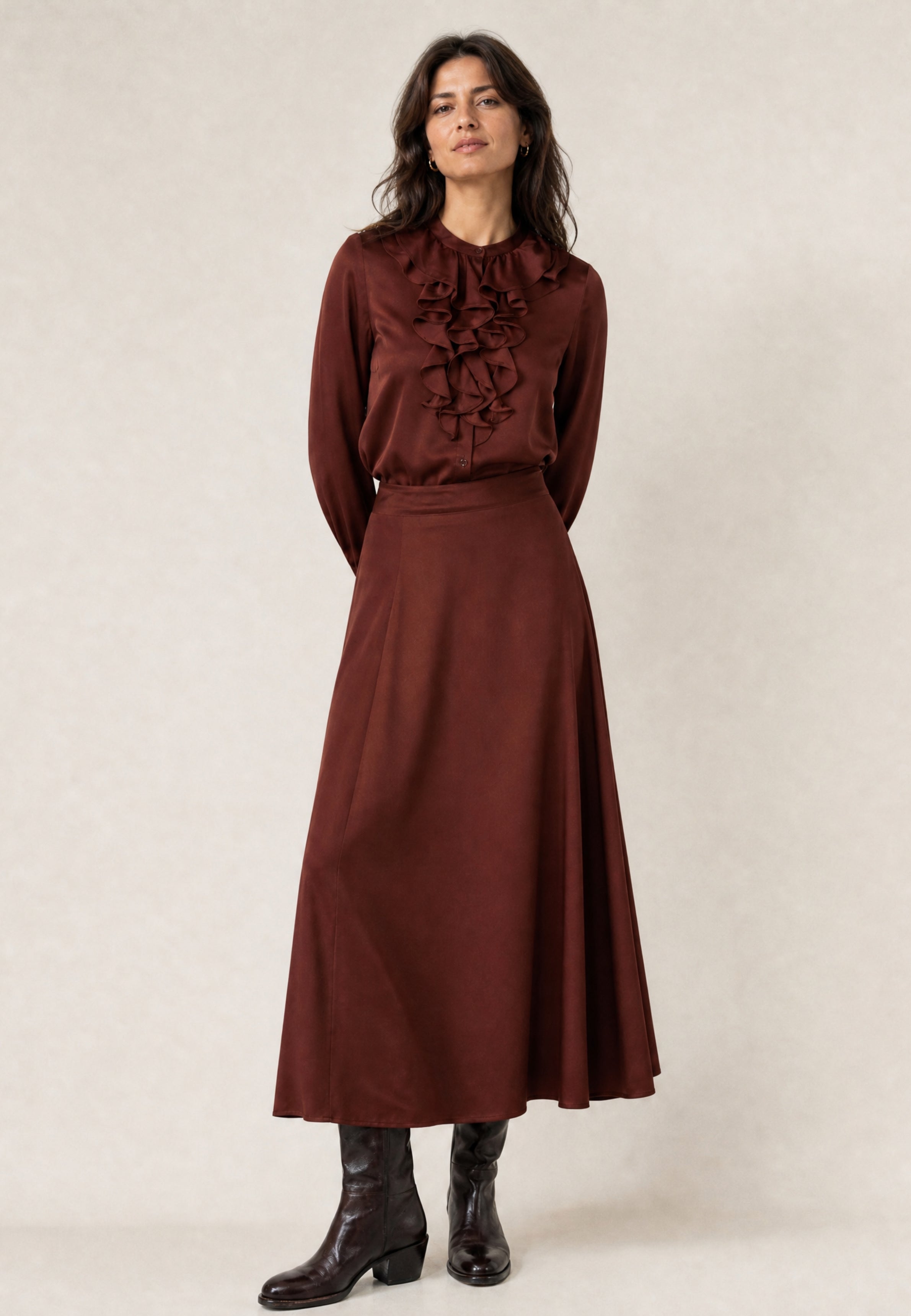 Marilyn bluse - Dark red