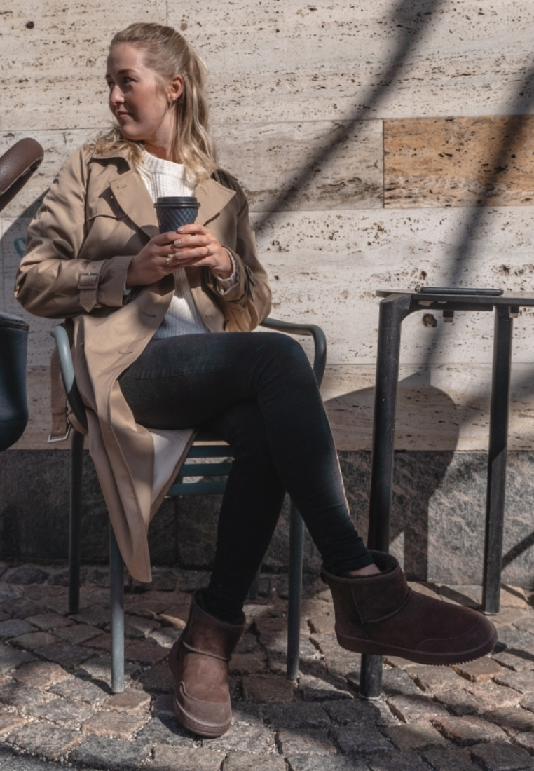 Ultra short støvle - Coffee