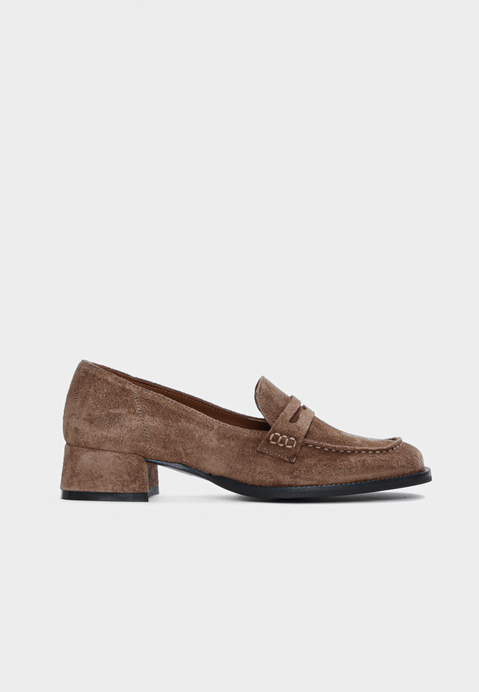 York loafer - Suede Taupe Brown