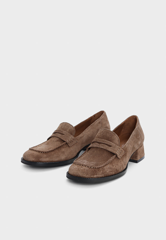 York loafer - Suede Taupe Brown