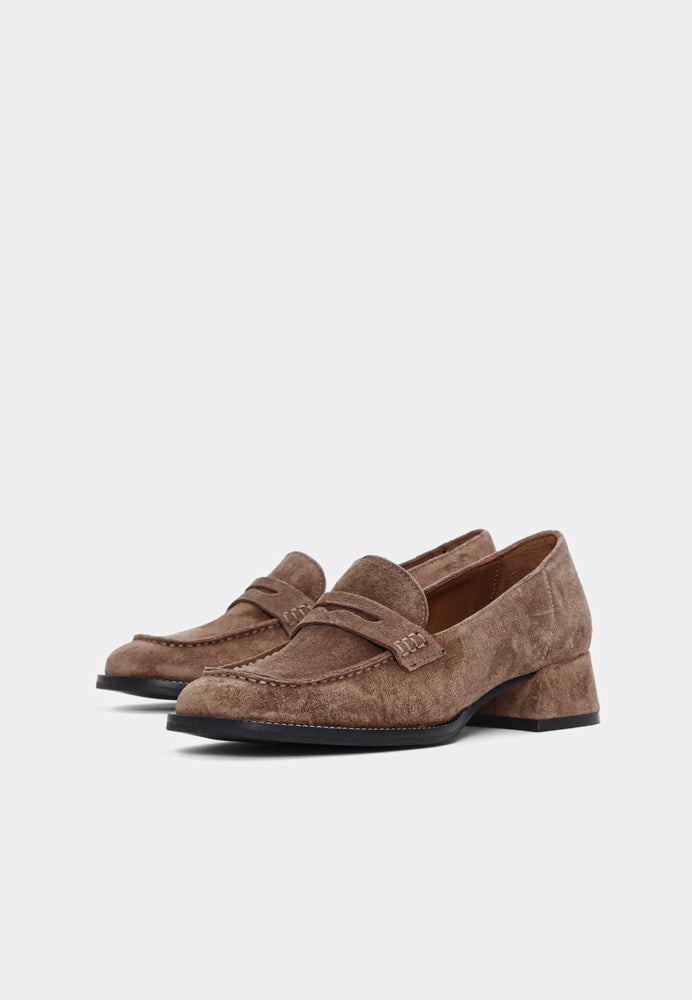 York loafer - Suede Taupe Brown
