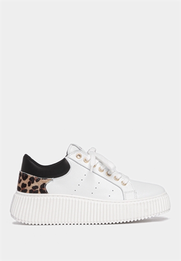 BUKELA - Court sneaker - White/Leopard