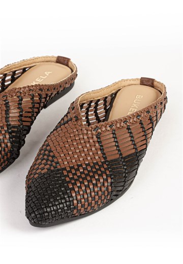 BUKELA - Greta sandal - Black/Tan